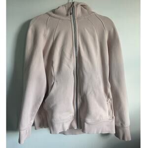 Lululemon Women’s Full Zip Hoodie Jacket Pink Blush Size 16 Thumbholes
